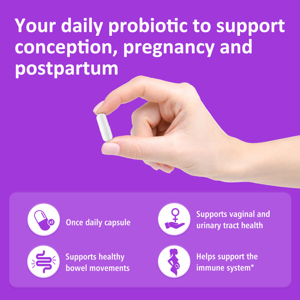 Premom Prenatal Pre & Probiotics for Women: Organic Prebiotics, 30 Billion CFU, 18 Diverse Strains