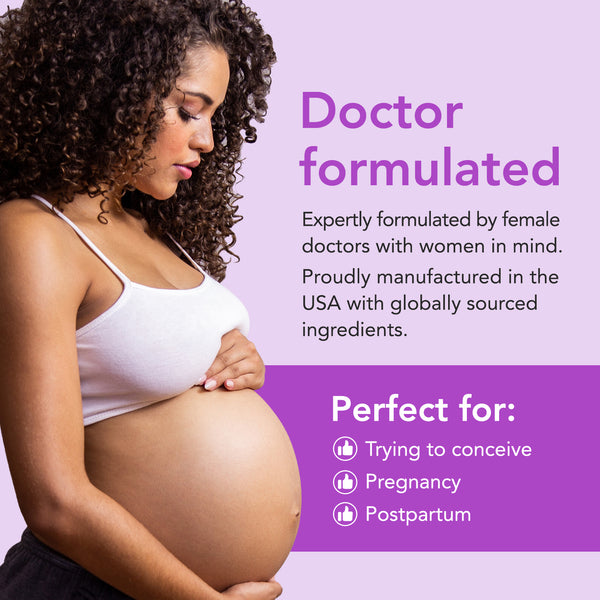 Premom Multivitamin for Women - Prenatal Formula Vitamin Supplements: Methyl Folate + Iron + Biotin + Zinc + 27 Nutrients, Choline + B Complex Conception Fertility Prenatal Vitamins