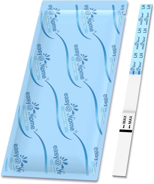 Easy@Home Ovulation Test Strips: Accurate 30 LH Ovulation Predictor Kit - Fertility Tests for Women – Powered by Premom Ovulation Tracker App | 30 LH + 30 Urine Cups