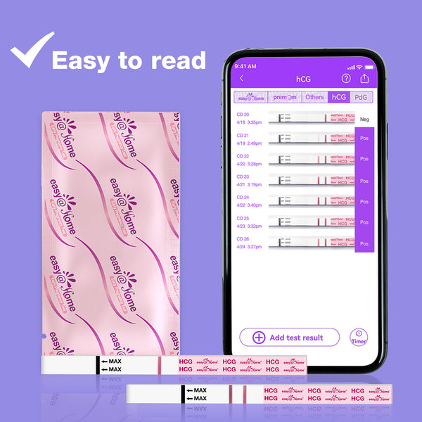Easy@Home Pregnancy Test Strips Kit: 50-Pack HCG Test Strips, Early Detection Home Pregnancy Test EZW1-S:50