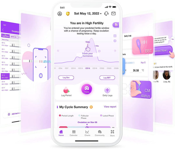 Easy@Home Ovulation Test Predictor Kit : Accurate Fertility Test for Women (Width of 5mm), Fertility Monitor Test Strips, 50 LH Strips