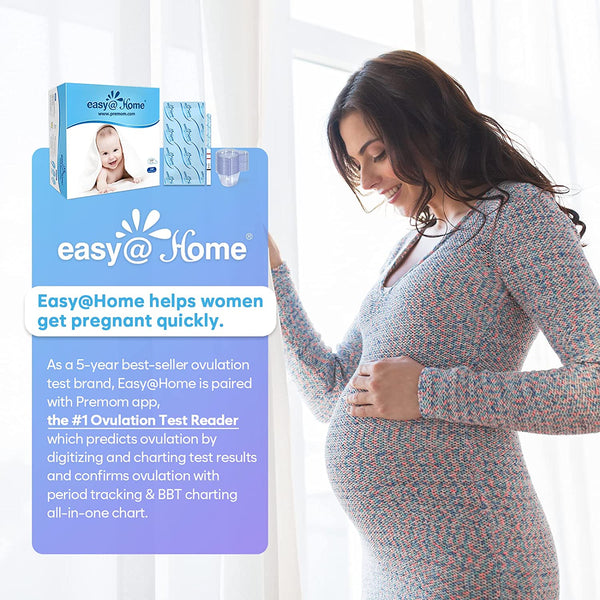 Easy@Home Ovulation Test Strips, 100 Pack Fertility Tests, Ovulation Predictor Kit, FSA Eligible, Powered by Premom Ovulation Predictor iOS and Android App, EZW2-S-100-Package May Vary