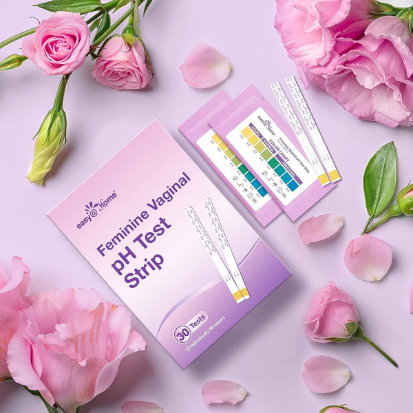 Easy@Home Vaginal pH Test -30 Strips | BV Test Kit at Home for Women | Yeast Infection Test + pH Balance for Women