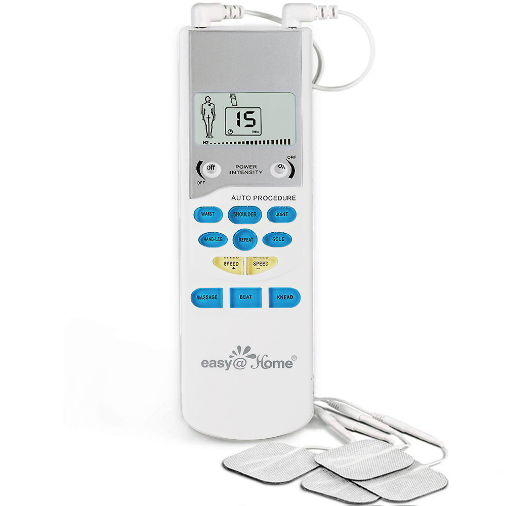 Easy@Home TENS Unit Muscle Stimulator - Electronic Pulse Massager, 510K Cleared, FSA Eligible OTC Home Use handheld Pain Relief therapy Device-Pain Management Machine Gift for Mom Dad - EHE009