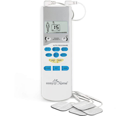 Easy@Home TENS Unit Muscle Stimulator - Electronic Pulse Massager, 510K Cleared, FSA Eligible OTC Home Use handheld Pain Relief therapy Device-Pain Management Machine Gift for Mom Dad - EHE009