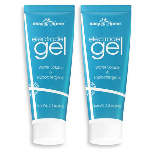 Easy@Home Electrode Gel, 2.2 oz (60g) Tube Conductivity Gel for TENS & EMS Pads, ETG-60T - 2 Pack
