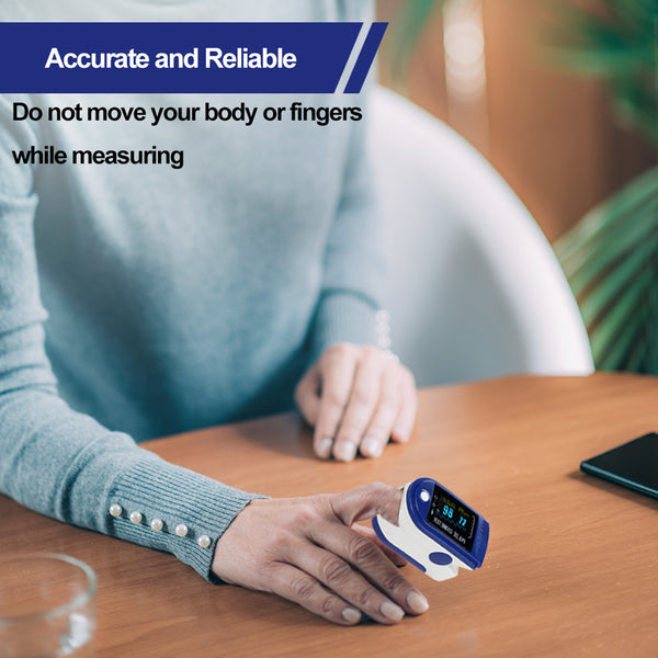 Easy@Home Fingertip Pulse Oximeter (Not for Medical Use) - SpO2 Blood Oxygen Saturation Meter and Heart Rate Monitor -EHP050