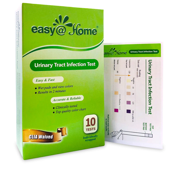 Easy@Home Urinary Tract Infection Test Strips, 10 Pack-FDA Approved