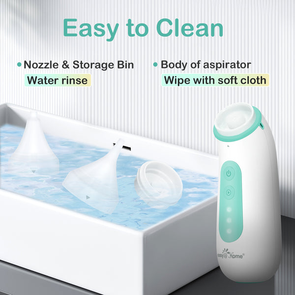 Visual Baby Electric Nasal Aspirator: Easy@Home Baby Nose Sucker with Camera Free APP Controlled | Powered by Easy Nasal Care App iOS & Android App | Low Noise for Baby Nose Cleaner ENA101