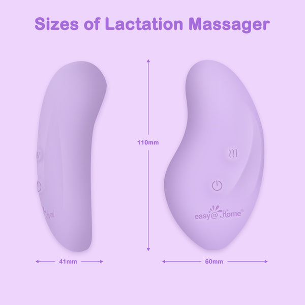 Lactation Massager Breastfeeding Stimulator: 2-in-1 Nursing Baby Pump Mom Breast Support | Warming Sore Tenderness Relief Nipple Massage | Postpartum Essential | Improves Breastmilk Flow EHL038