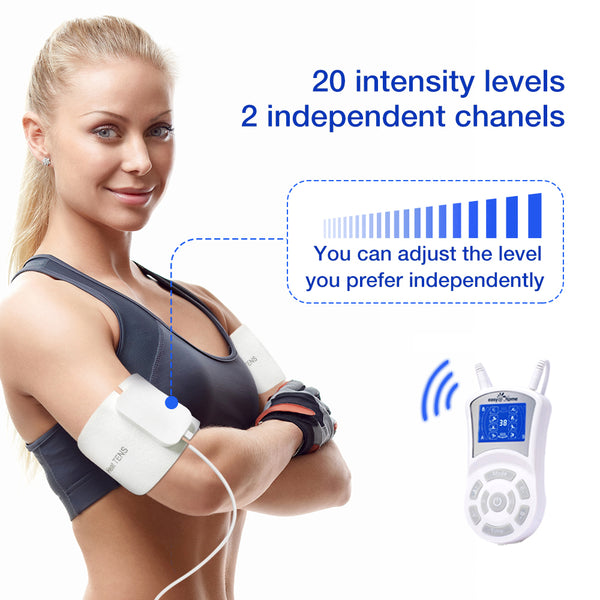 Easy@Home Heat TENS Unit, TENS EMS Unit with Heat Therapy, 510K Cleared, Large Back Lit Display FSA Eligible Pain Management and Muscle Stimulator Massager, Pain Relief Therapy EHE018