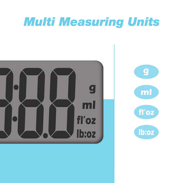 Easy@Home Digital Food Kitchen Scale, Professional Nutritional Calculator - Weight, Calories, Fat, Cholesterol, Carbohydrates - Diet Nutrient Diary Feature,ENC203