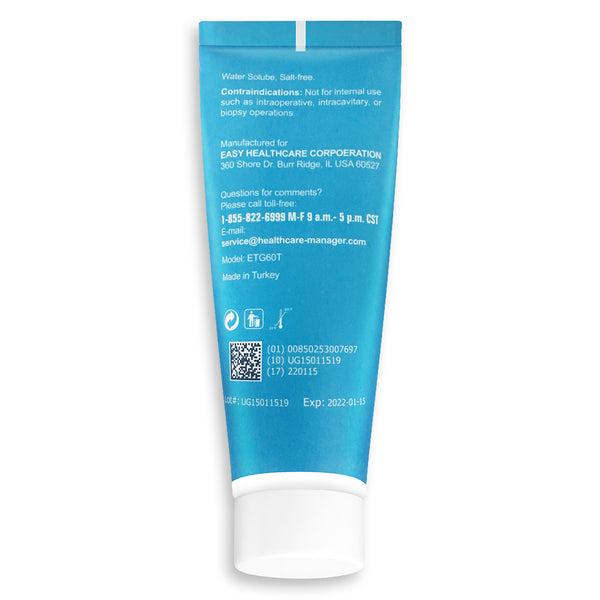 Easy@Home Electrode Gel, 2.2 oz (60g) Tube Conductivity Gel for TENS & EMS Pads, ETG-60T - 2 Pack