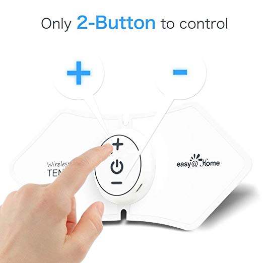 Easy@Home Wireless Tens Unit with App Remote Control: Back Pain Relief Muscle Stimulator Massager | Powered by MyPainOff App iOS & Android App | Pain