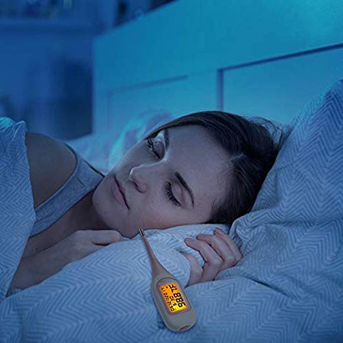 Easy@Home Smart Basal Thermometer, Large Screen and Backlit, FSA Eligible, Period Tracker with Premom(iOS & Android) - Auto BBT Sync, Charting, Coverline & Accurate Fertility Prediction EBT-300