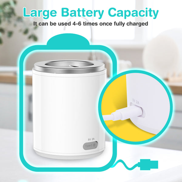 Portable Baby Warmer Bottle Milk: Easy@Home Warmer for Newborn Breastmilk and Formula with 6 Adapters 3 Minutes Fast Heating - Travel Bottle Warmer Fits in Any Storage Bag EMW001