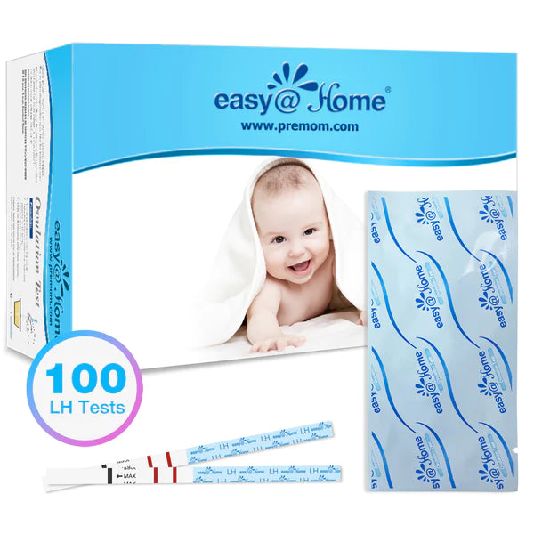 Easy@Home Ovulation Test Strips (100-pack) Value Pack, Reliable Ovulation Preditor Kit and Fertility Test, 100 Tests