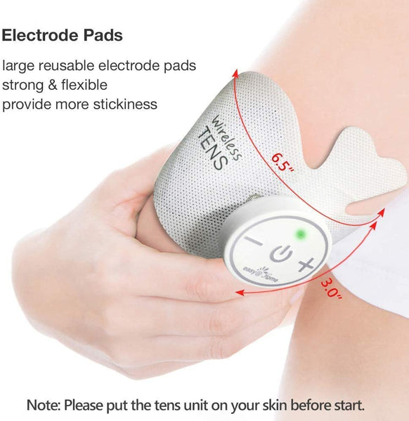 Easy@Home Rechargeable Compact Wireless TENS Unit - 510K Cleared, FSA Eligible Electric EMS Muscle Stimulator Pain Relief Therapy, Portable Pain Management Device EHE015