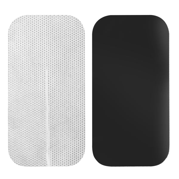 Easy@Home Tens Unit Self Stick Carbon Electrode Pads, Non Irritating Design 4 Pcs 2" x 4" Reusable Pads + 16 Pcs 2" x 2" Reusable Pads