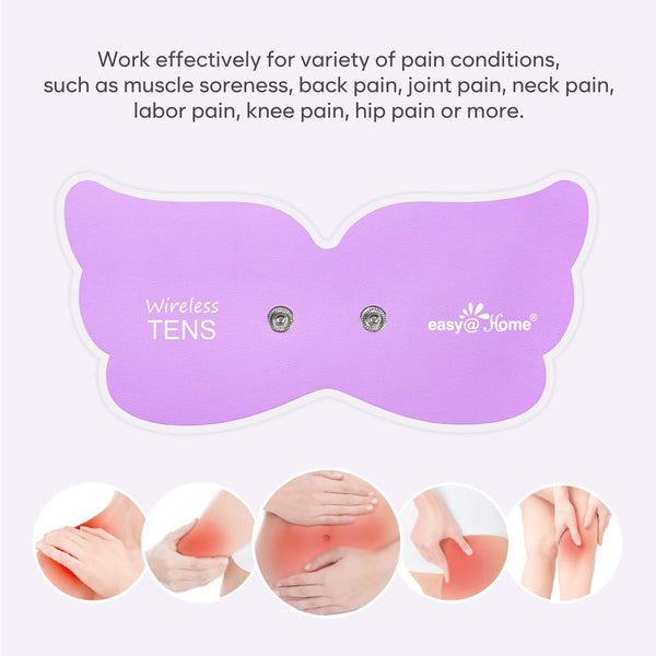 Tens Unit Wireless Electrode Pads: Easy@home Reusable Electrodes Pads I 3 Pack 6.6" x 3" Reusable Reusable I Non Irritating Design Pulse Massagers Replacement, 2 Pads per Pack, ETP019