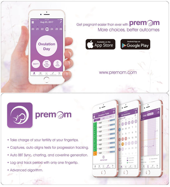 Easy@Home Smart Basal Thermometer, Large Screen and Backlit, FSA Eligible, Period Tracker with Premom(iOS & Android) - Auto BBT Sync, Charting, Coverline & Accurate Fertility Prediction EBT-300