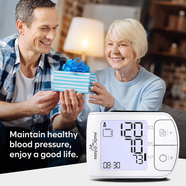 Automatic Wrist Blood Pressure Monitor: Easy@Home Bluetooth Smart Large Cuff BP Machine | Digital Sphygmomanometer| Heart Positioning Indicator | iOS & Android APP |  EBP-085