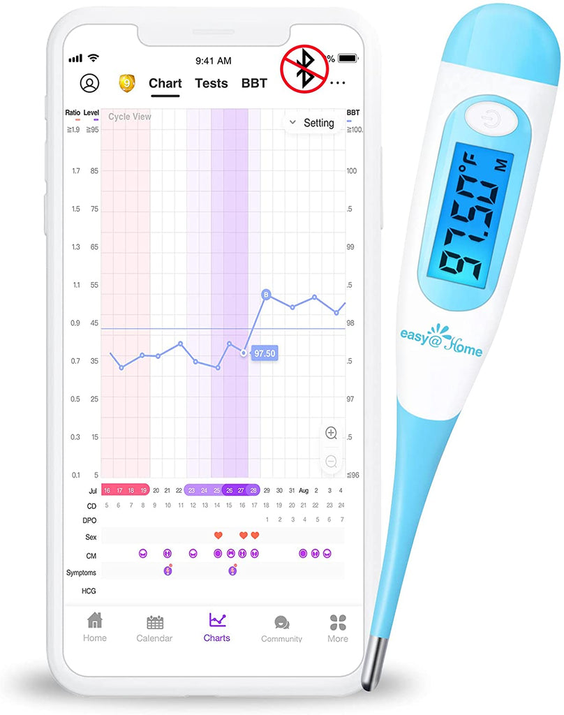 Easy@Home Digital Oral Basal Thermometer, EBT-100