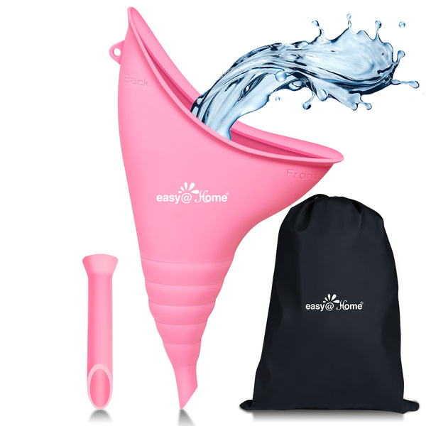 Portable Female Urination Device for Women: Easy@Home Silicone Female Urinal Device Pee Standing Up Funnel Reusable for Travel | Camping | Car | Outdoor | Hiking EUD408