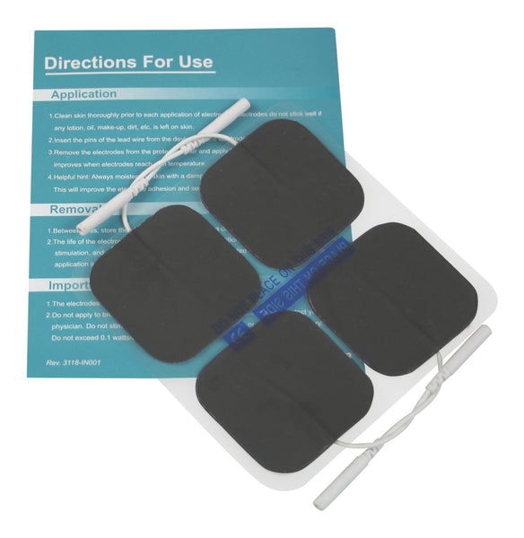 Easy@Home Tens Unit Self Stick Carbon Electrode Pads, Non Irritating Design 40 Pack 2" x 2" Reusable Pads