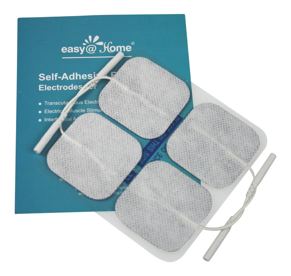Easy@Home Tens Unit Self Stick Carbon Electrode Pads, Non Irritating Design 40 Pack 2" x 2" Reusable Pads