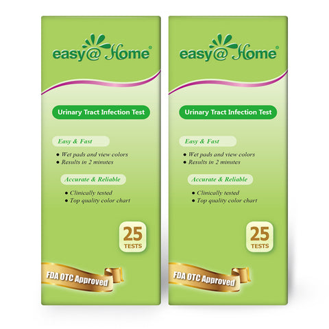 Easy@Home Urinary Tract Infection 50 Test Strips, 25 Tests/BTL (UTI-50P) UTI-25BTL-PCS:50