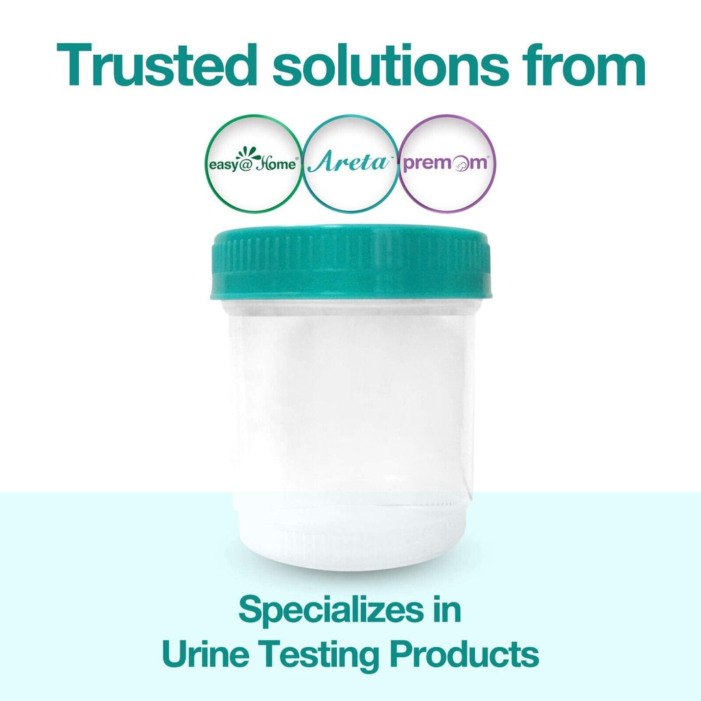 15+1 Bonus Cup Pack Easy@Home Urine Specimen Collection Cups with Lids- Large