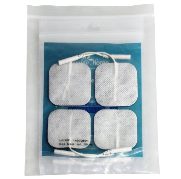 Easy@Home Tens Unit Self Stick Carbon Electrode Pads, Non Irritating Design 40 Pack 2" x 2" Reusable Pads