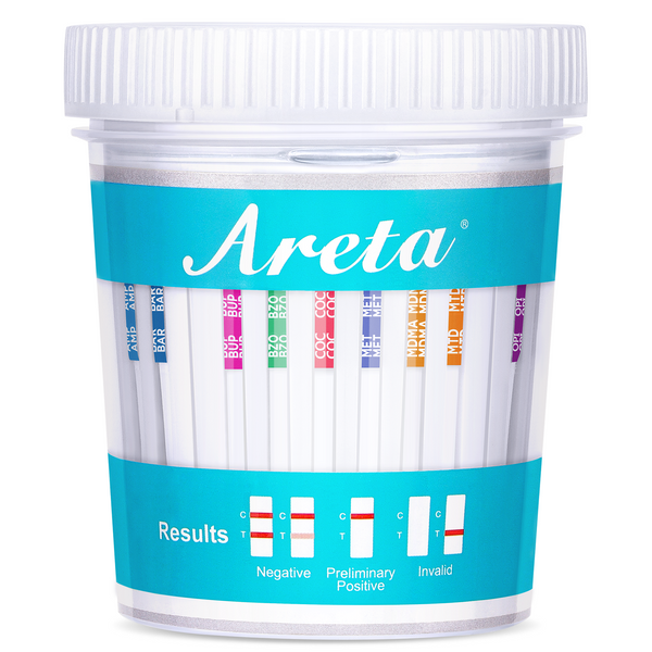 Areta MUTIDURG TEST CUP - 12 Panel Urinary At Home Testing kit, Instant Results in 5 Min Testing for 12 Different Drug Substances Qucik Screen Home Test 1PACK #ACDOA2-2124