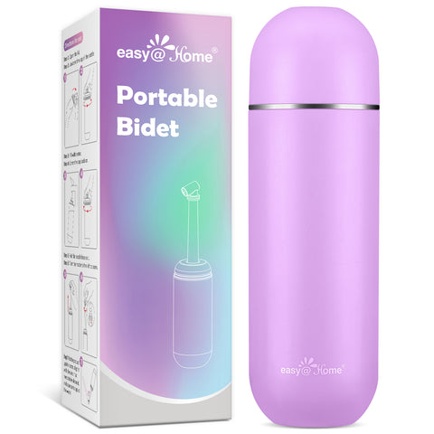 Easy@Home Portable Travel Bidet: Peri Bottle for Postpartum Essentials - Handheld Sprayer Kit for Perineal Care & Personal Hygiene | 380ml (12.8oz) | Women & Men | EPB-01 Pink
