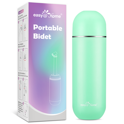 Easy@Home Portable Bidet for Travel: Peri Bottle for Postpartum Care - Handheld Sprayer for Women & Men | 380ml(12.8oz) Large Personal Hygiene Cleaning Bottle | BPA-free | EPB-01 Green