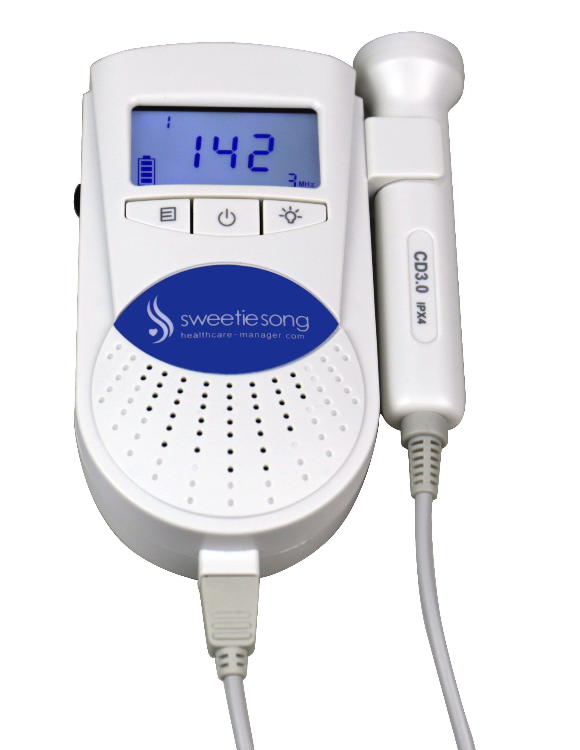 SweetieSong EZD-100ST Pocket Fetal Doppler 3MZ Probe, Baby Heart Monitor