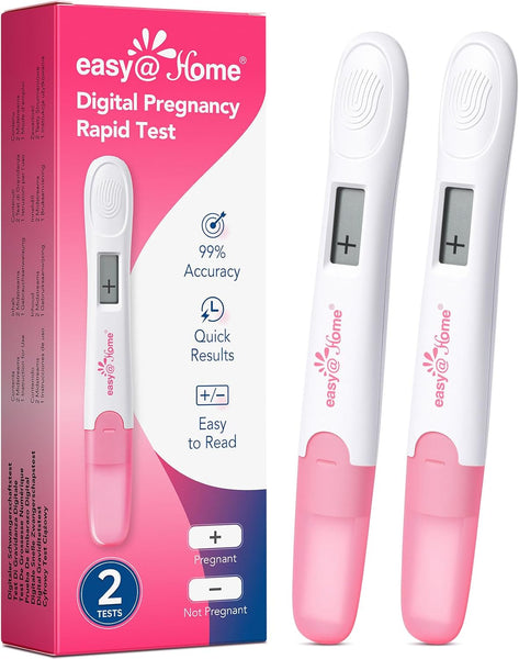 Easy@Home Pregnancy Test 3 Pack: hCG Test with 10 MIU/mL Sensitivity | Clear and Quick Results