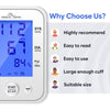 Easy Home Upper Arm Blood Pressure Monitor with LCD Display & Portable Cuff