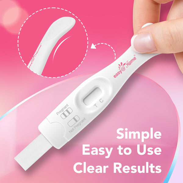 Easy@Home Pregnancy Test Sticks: Early Detection with Ultra High Sensitivity - Easy to Use at Home Rapid Result - Pregnancy Tests with Curved Handle | 5 Pack - EZW1-MA-5