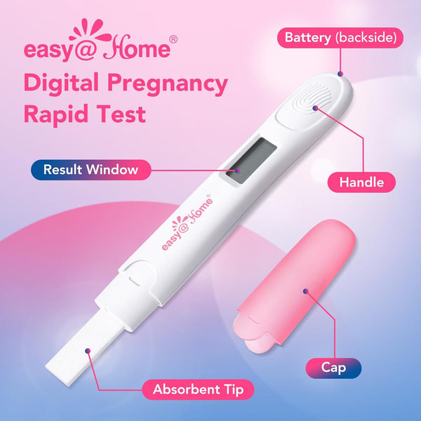 Easy@Home Pregnancy Test 3 Pack: hCG Test with 10 MIU/mL Sensitivity | Clear and Quick Results