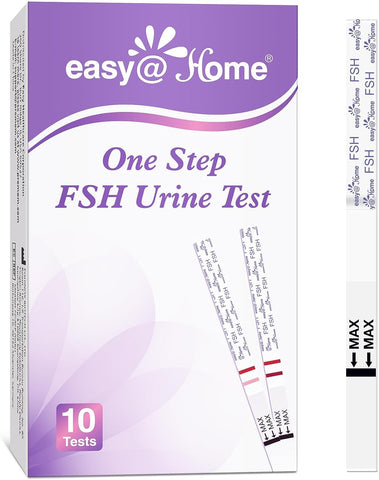 Easy@Home FSH Menopause Test: 10 FSH Test Strips for Ovulation and Women Fertility Tracking - Understand Your Ovarian Reserve and Optimize Conception Timing at Home