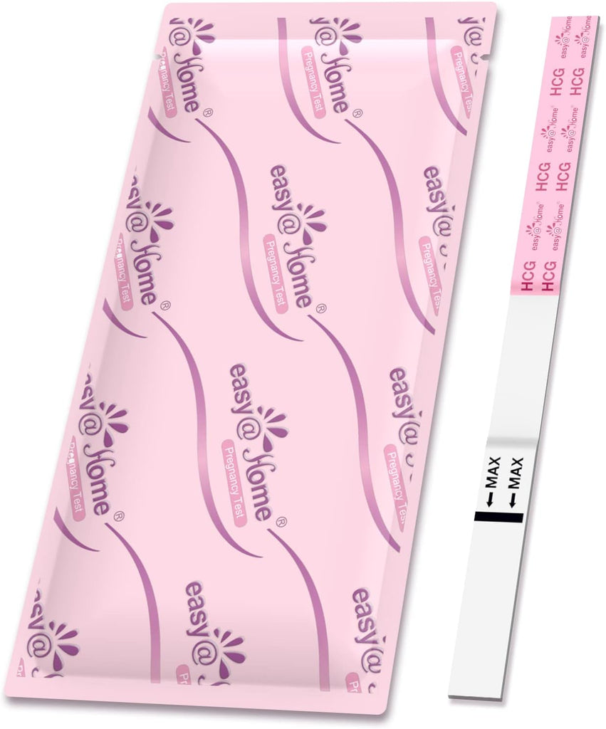 Test Pack Easy@Home Pregnancy Test Strips: 20-HCG Tests with 20 Large Urine Cups