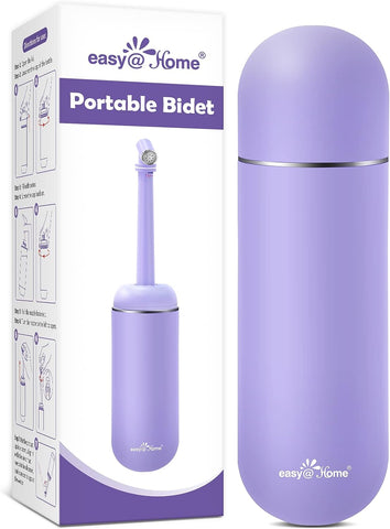 Portable Peri Bottle for Postpartum & Perineal Care: Easy@Home Handheld Bidet Perfect for Personal Hygiene Cleaning & Travel Friendly | 380ml Leakproof & Convenient Design | EPB-01 Purple