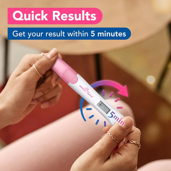 Easy@Home Pregnancy Test 3 Pack: hCG Test with 10 MIU/mL Sensitivity | Clear and Quick Results