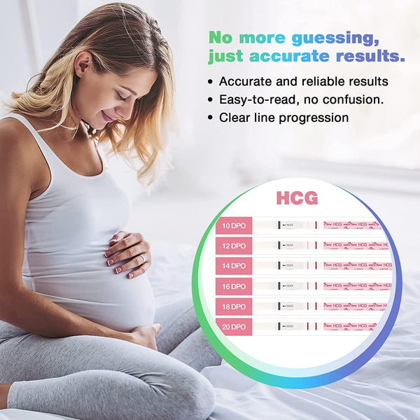 Easy@Home Ovulation & Pregnancy Test Strips Kit: 40 Ovulation Strips and 10 Pregnancy Tests– Accurate Fertility Tracker OPK - Powered by Premom Ovulation APP | 40LH + 10HCG + 50 Urine Cups
