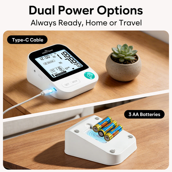 Blood Pressure Monitor for Home Use: Easy@Home Bluetooth BP Machine with Free MyHeartPal App, Digital Blood Pressure Machine with Large Backlit LCD Display, Fits 8.7–16.5 in Arms, EBP-20T