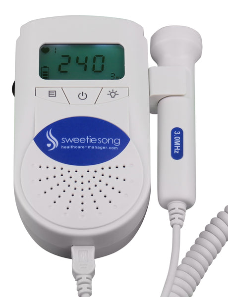 SweetieSong EZD-100S6 Heartbeat Baby Monitor, 3MHz Probe, Premium Package