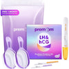 Premom Quantitative Ovulation & Pregnancy Test Kit: 40 LH Strips + 10 HCG Strips + 5 Pregnancy Sticks + 2 Reusable Urine Cups | at-Home Fertility Test for Women | Smart Digital Ovulation Reader App