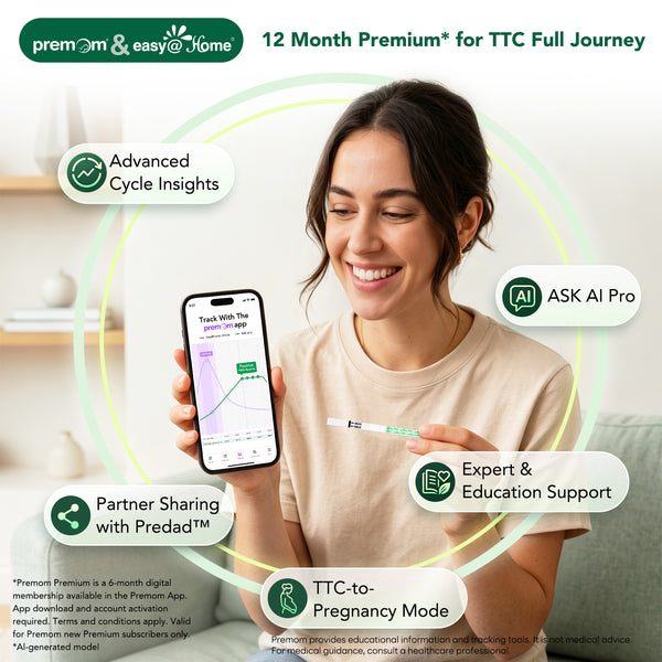 Easy@Home PdG Test Kit with 10 Ct Strips & 12-Month Premom Premium